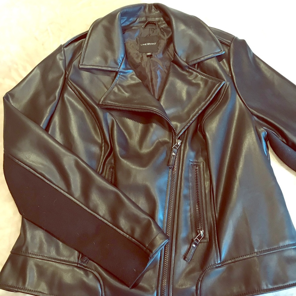 Lane Bryant Faux Leather Moto Jacket